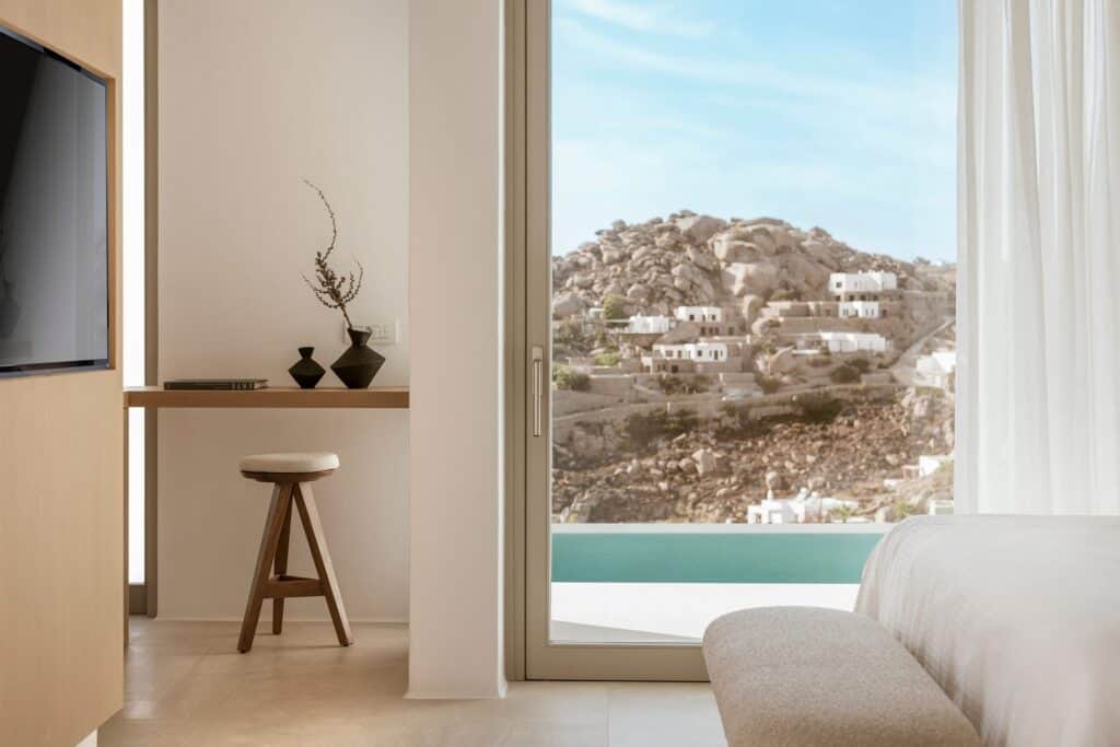 Sea View Pool Suite with Side Ocean View in Cyclades.