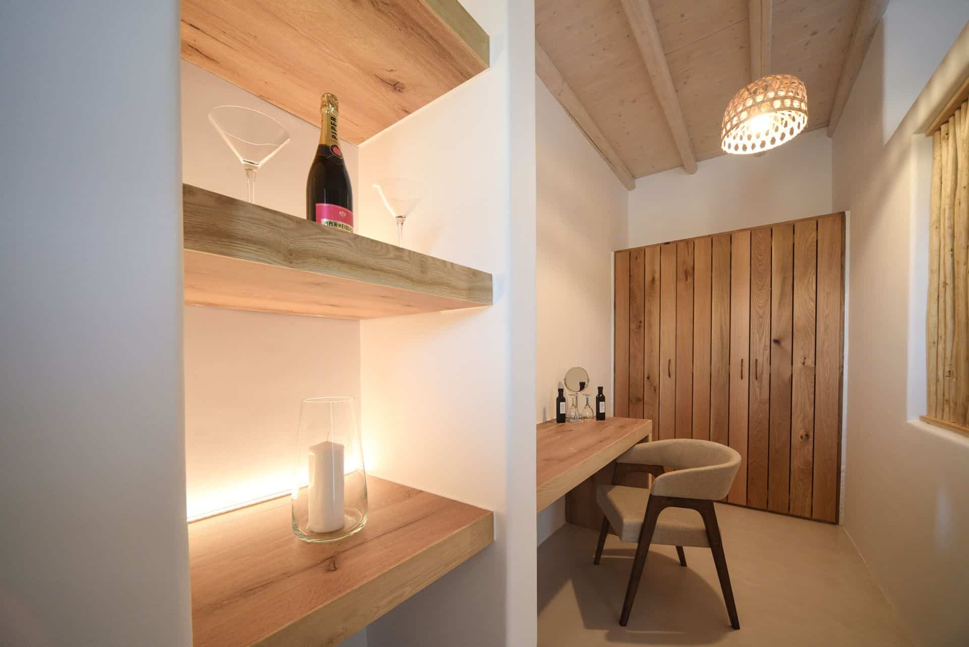 Luxury master suite with private plunge pool in Cyclades, Greece.