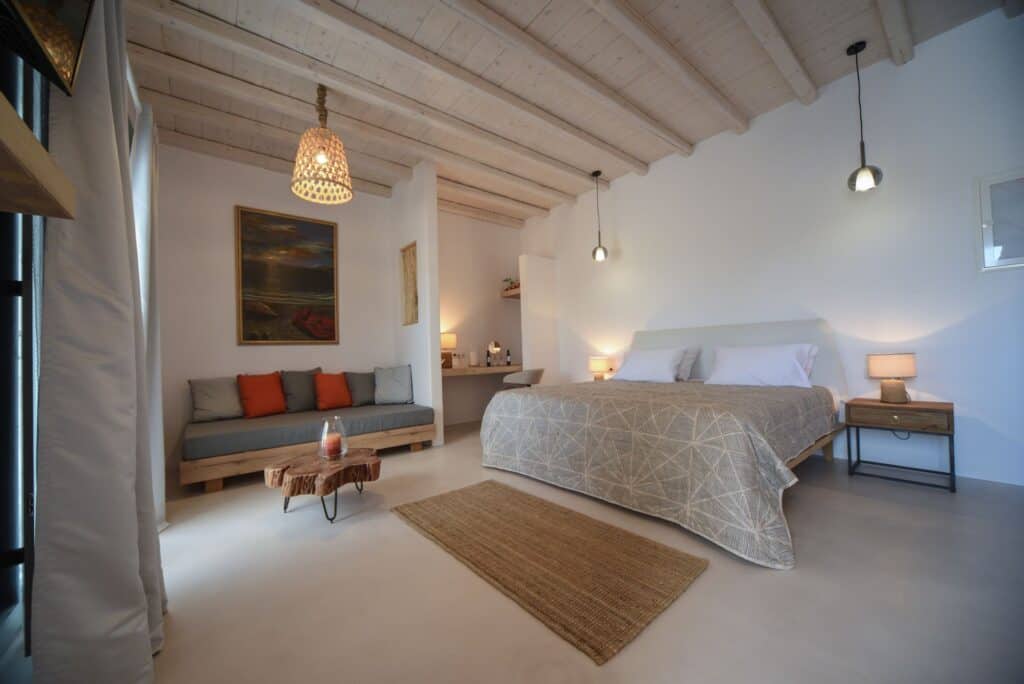 Executive Suite with plunge pool, stylish interior, and cozy seating area at Mr and Mrs White Hotels.