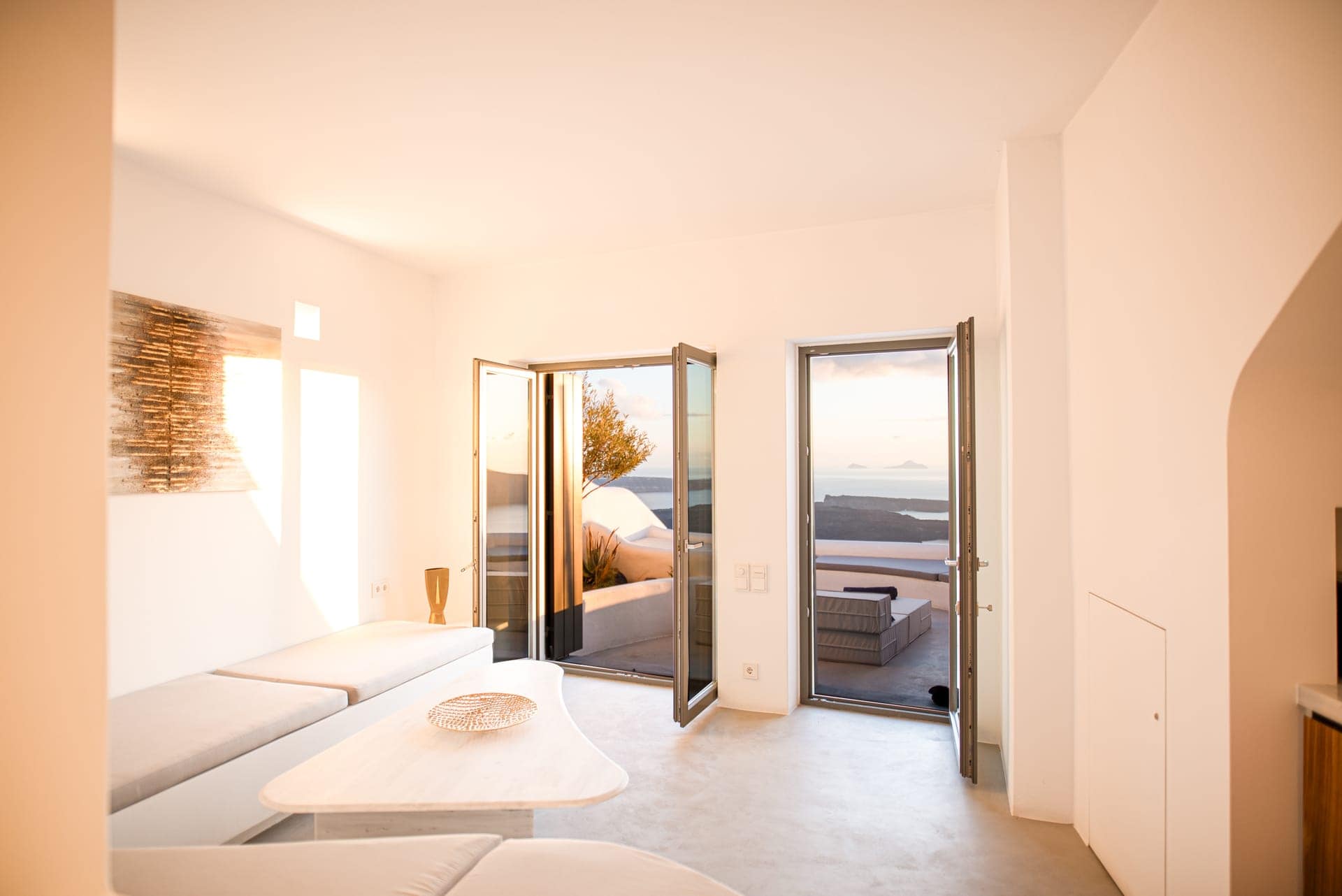 Indoor pool at Heavens Edge Villa, Cyclades, Greece.