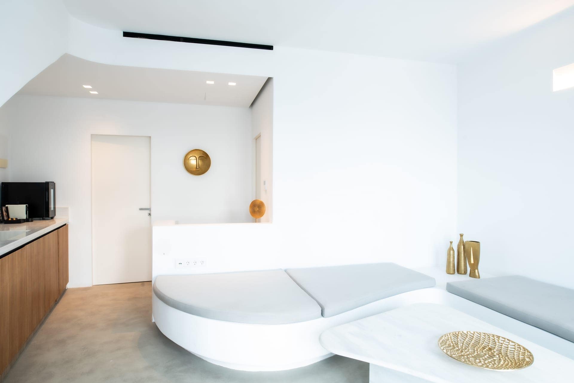 Indoor pool at Heavens Edge Villa, Cyclades, Mr and Mrs White Hotels.