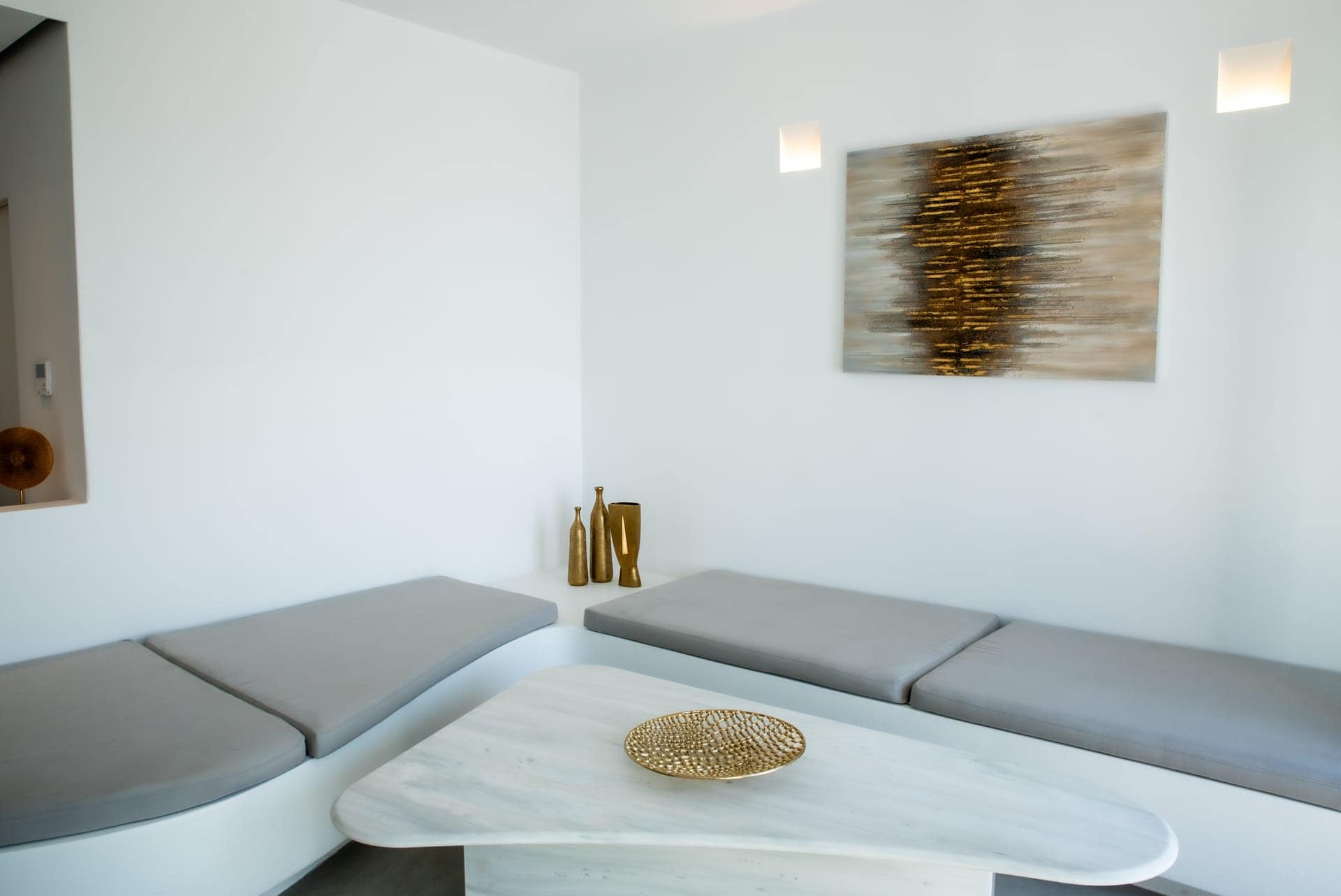 Indoor pool at Heavens Edge Villa, Cyclades, Mr and Mrs White Hotels.