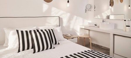 Sea view comfort double room at Mr and Mrs White Hotels Cyclades.