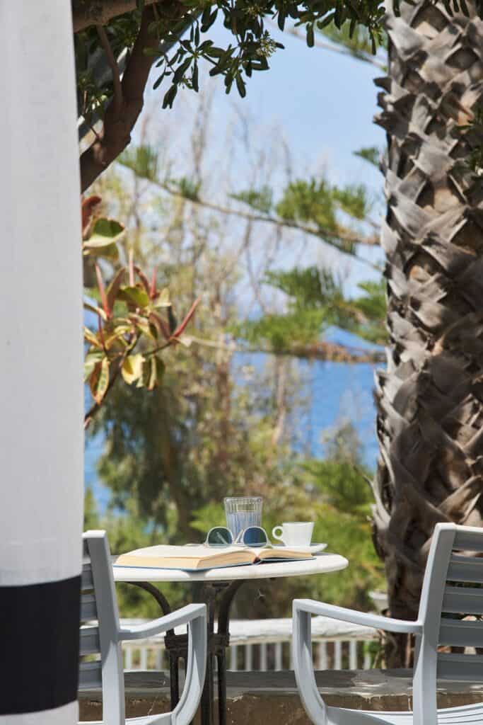 Sea view from the comfort double room at Mr and Mrs White Hotels Cyclades.