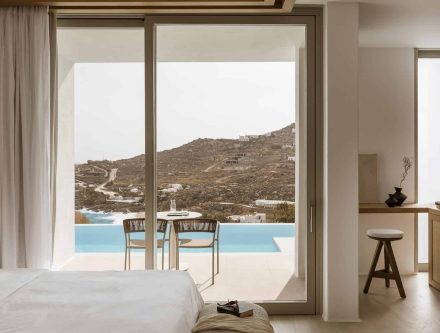 Pool Suite with Sea View in Cyclades, Greece.
