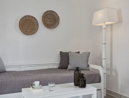 Comfortable Armelina Suite with modern decor and relaxing ambiance in Cyclades.