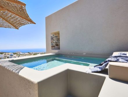 Sea View Junior Suite with Jetted Tub at Mr and Mrs White Hotels Cyclades.